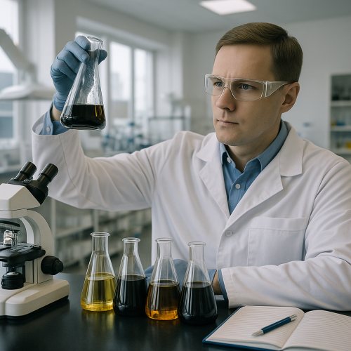 Анализ керосина в лаборатории