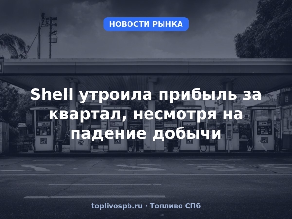 Shell утроила прибыль за квартал, несмотря на падение добычи
