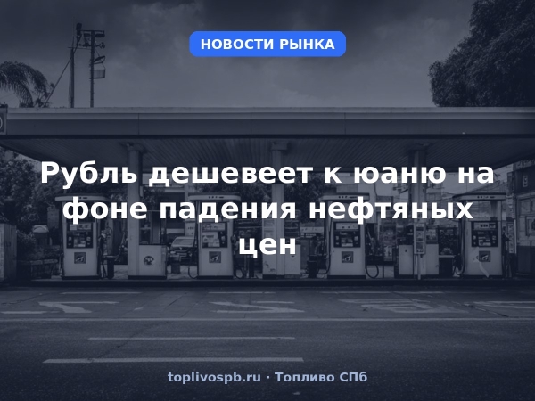 Рубль дешевеет к юаню на фоне падения нефтяных цен