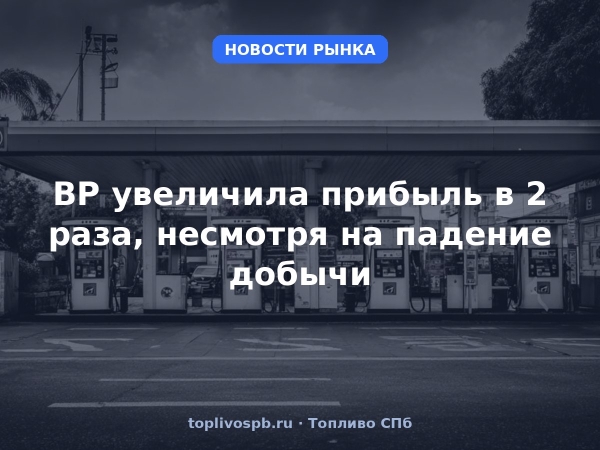 BP увеличила прибыль в 2 раза, несмотря на падение добычи