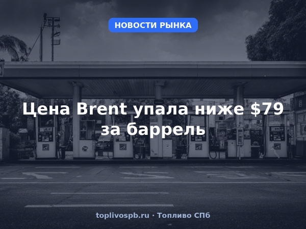Цена Brent упала ниже $79 за баррель