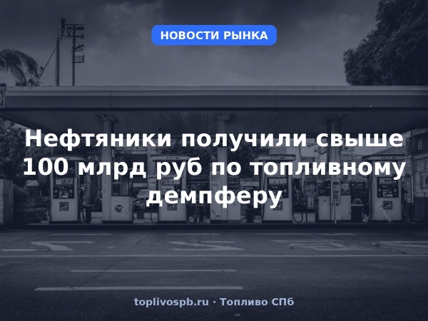 Нефтяники получили свыше 100 млрд руб по топливному демпферу