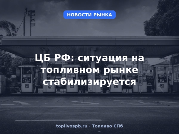 ЦБ РФ: ситуация на топливном рынке стабилизируется