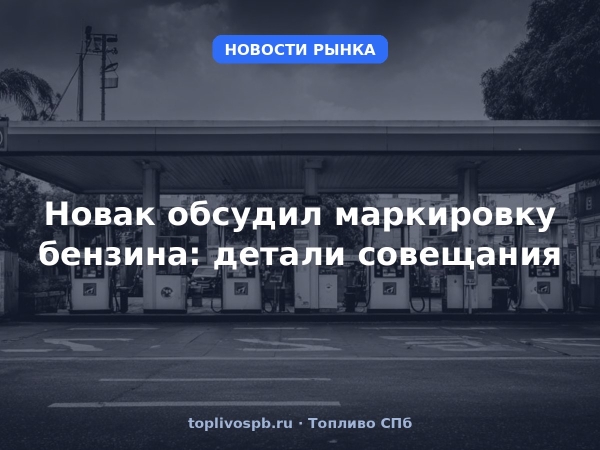 Новак обсудил маркировку бензина: детали совещания
