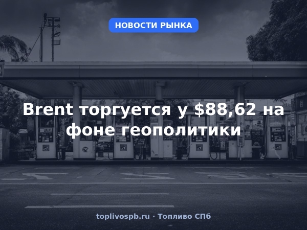 Brent торгуется у $88,62 на фоне геополитики