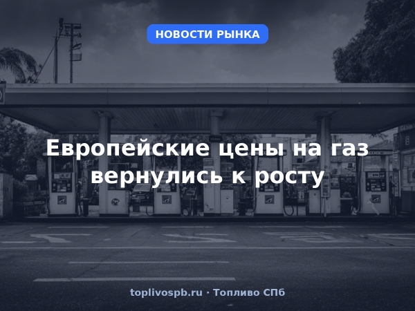Европейские цены на газ вернулись к росту