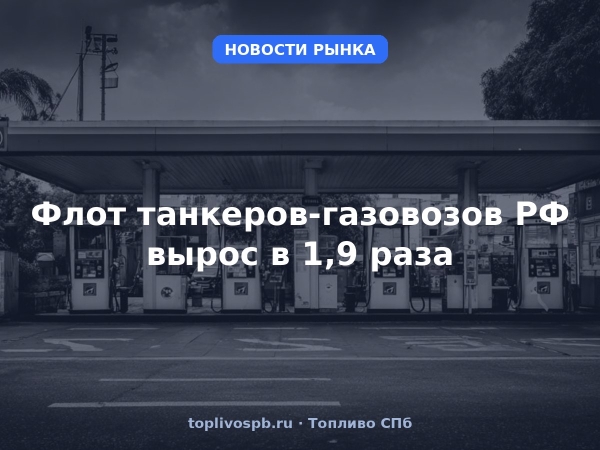Флот танкеров-газовозов РФ вырос в 1,9 раза