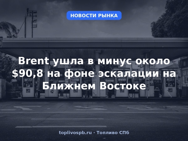 Brent ушла в минус около $90,8 на фоне эскалации на Ближнем Востоке