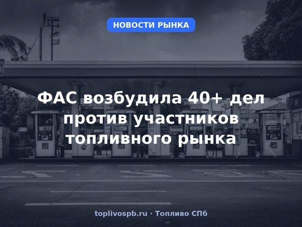 ФАС возбудила 40+ дел против участников топливного рынка