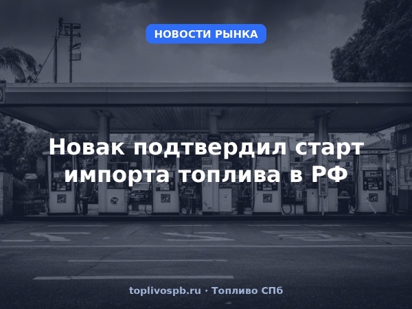 Новак подтвердил старт импорта топлива в РФ