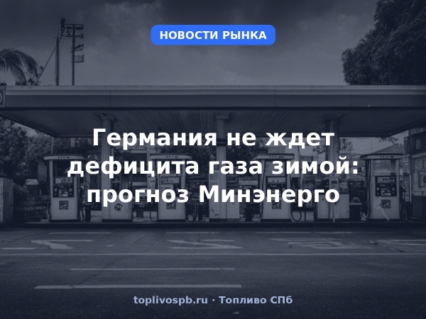 Германия не ждет дефицита газа зимой: прогноз Минэнерго