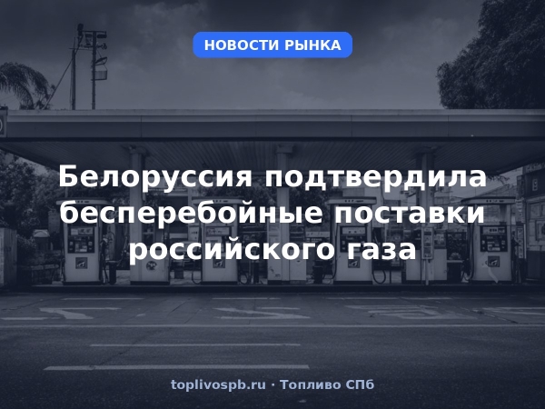 Белоруссия подтвердила бесперебойные поставки российского газа