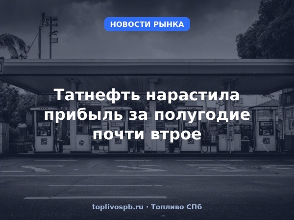 Татнефть нарастила прибыль за полугодие почти втрое
