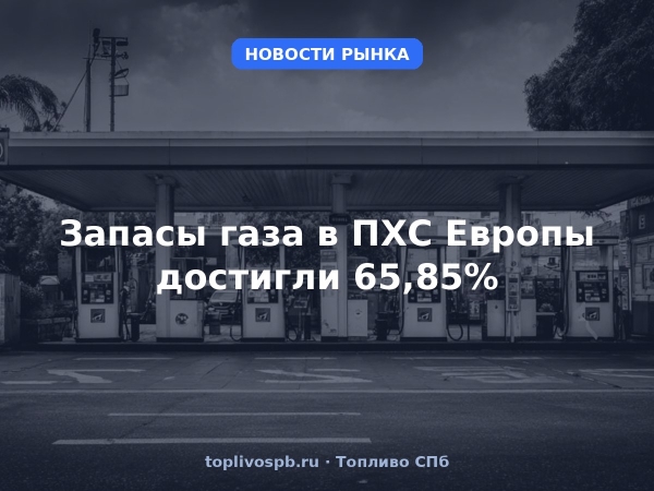 Запасы газа в ПХС Европы достигли 65,85%
