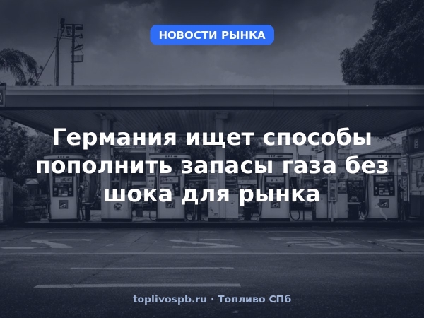 Германия ищет способы пополнить запасы газа без шока для рынка