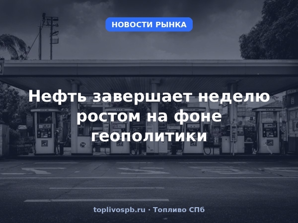 Нефть завершает неделю ростом на фоне геополитики