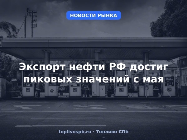 Экспорт нефти РФ достиг пиковых значений с мая