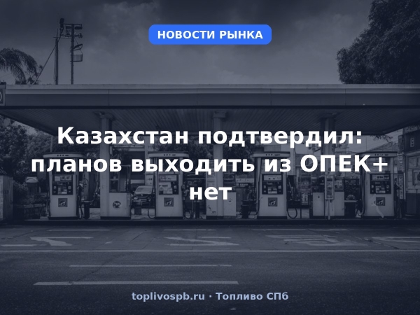 Казахстан подтвердил: планов выходить из ОПЕК+ нет