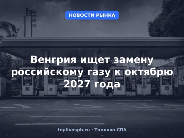 Венгрия ищет замену российскому газу к октябрю 2027 года
