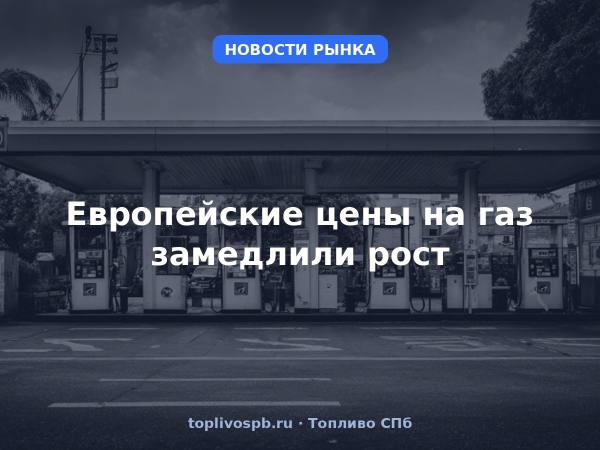Европейские цены на газ замедлили рост