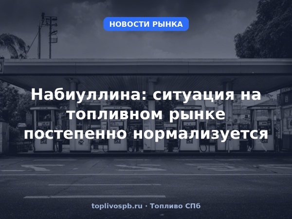 Набиуллина: ситуация на топливном рынке постепенно нормализуется