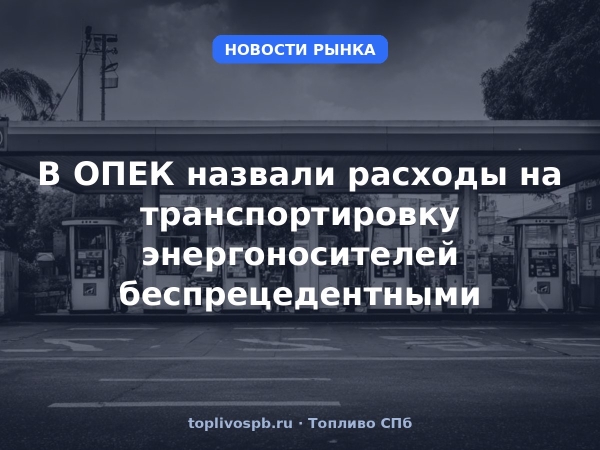 В ОПЕК назвали расходы на транспортировку энергоносителей беспрецедентными