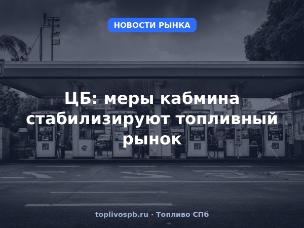 ЦБ: меры кабмина стабилизируют топливный рынок