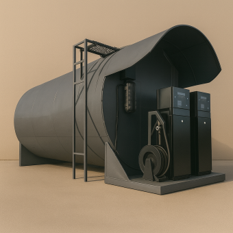 Автоматизированная контейнерная автозаправочная станция 20 000 л с двумя ТРК