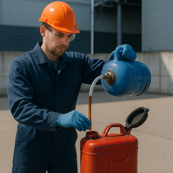 Удаление топлива из газовых баллонов и емкостей