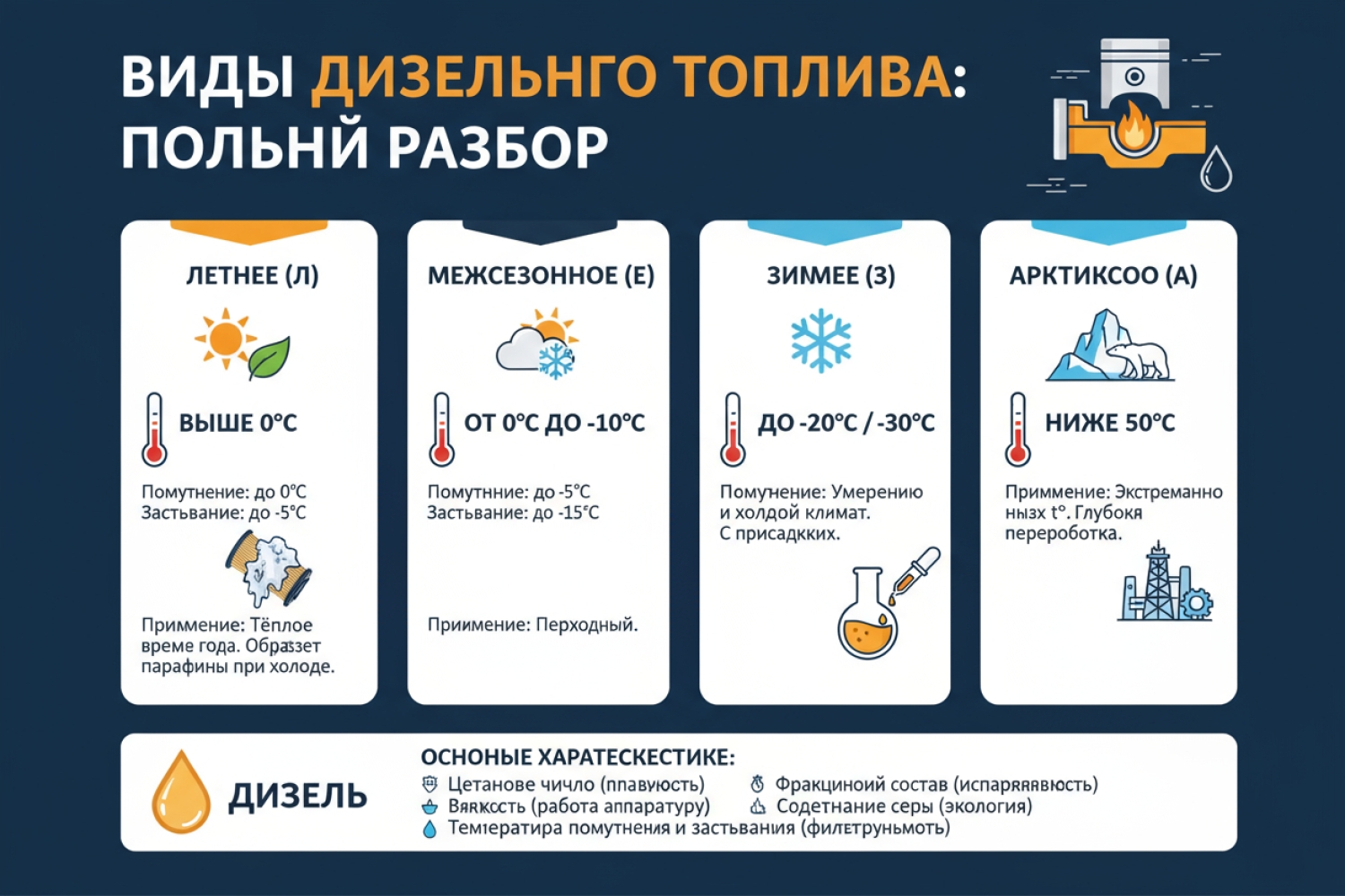 Виды дизельного топлива: полный разбор марок, классов и областей применения
