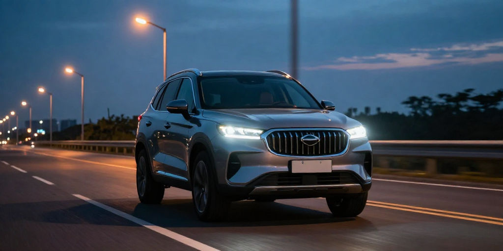 Автомобиль в пробке, работа двигателя на холостых оборотах